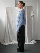 Gertrud Cable Cardigan, Light Blue