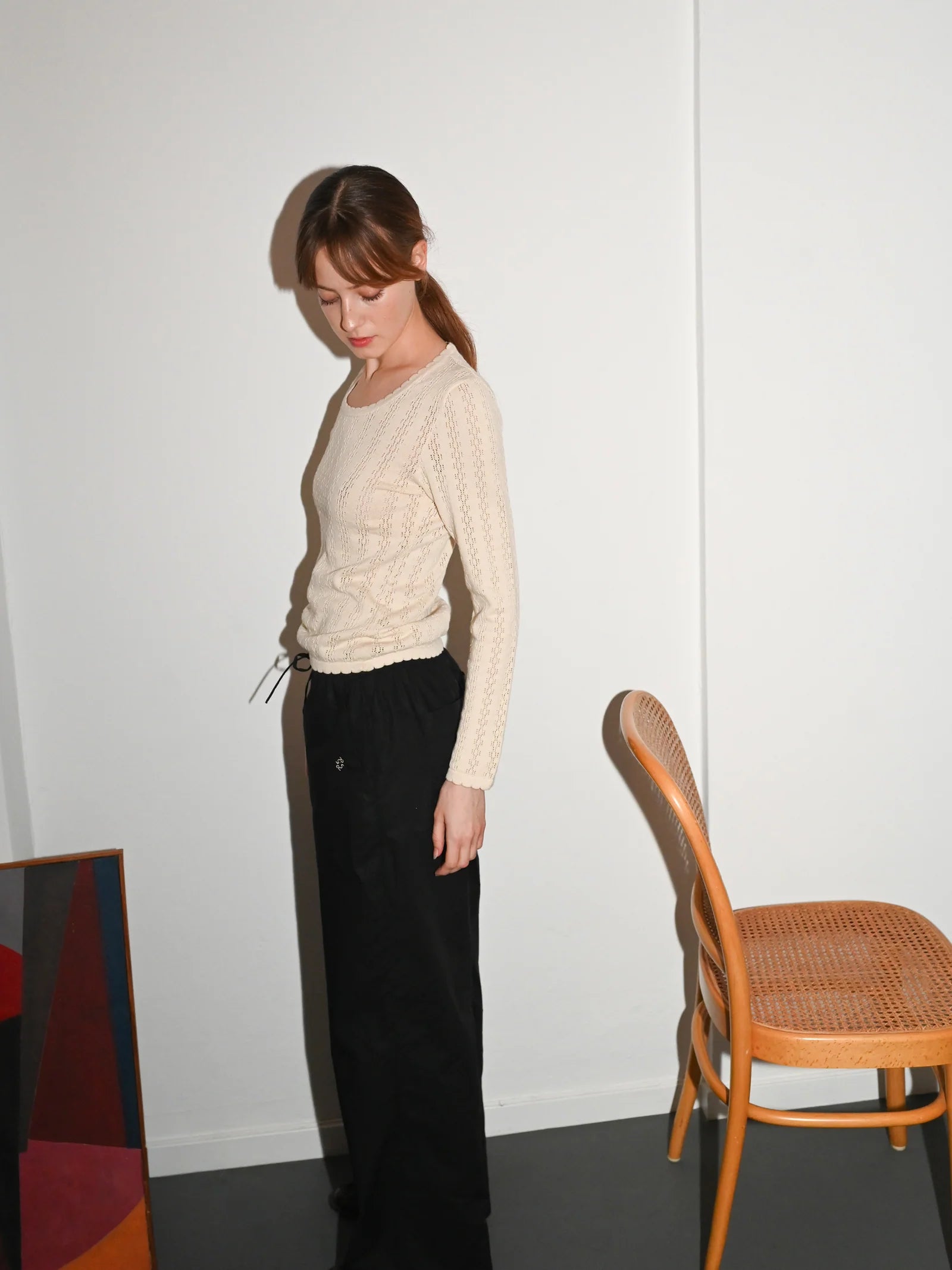 Nellie LS Blouse, Ecru