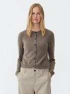 Women's O-Cardigan, Truffle