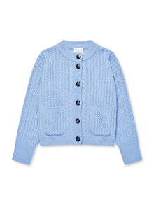 Gertrud Cable Cardigan, Light Blue