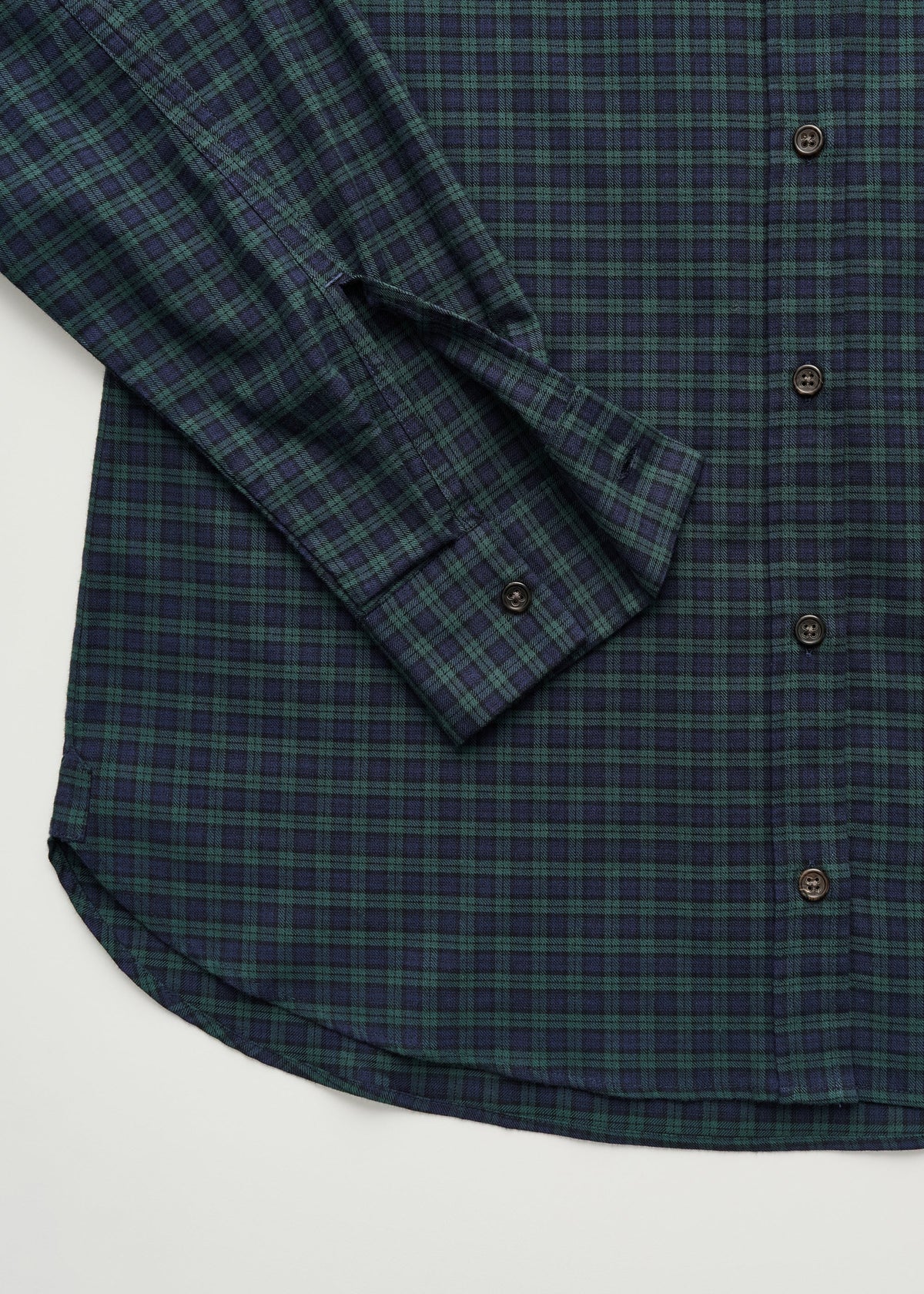 Penny Shirt Check i Evergreen – detalje af tern