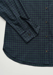 Penny Shirt Check i Evergreen – detalje af tern