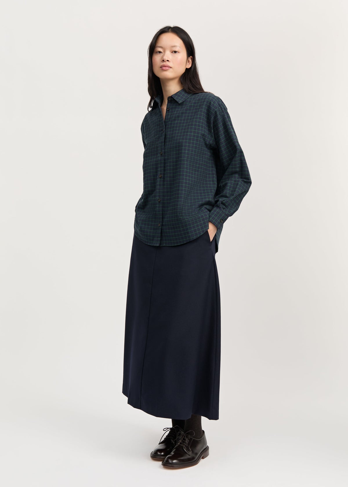 Penny Shirt Check i Evergreen fra Aiayu