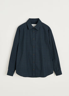 Penny Shirt Check i Evergreen – produktbillede