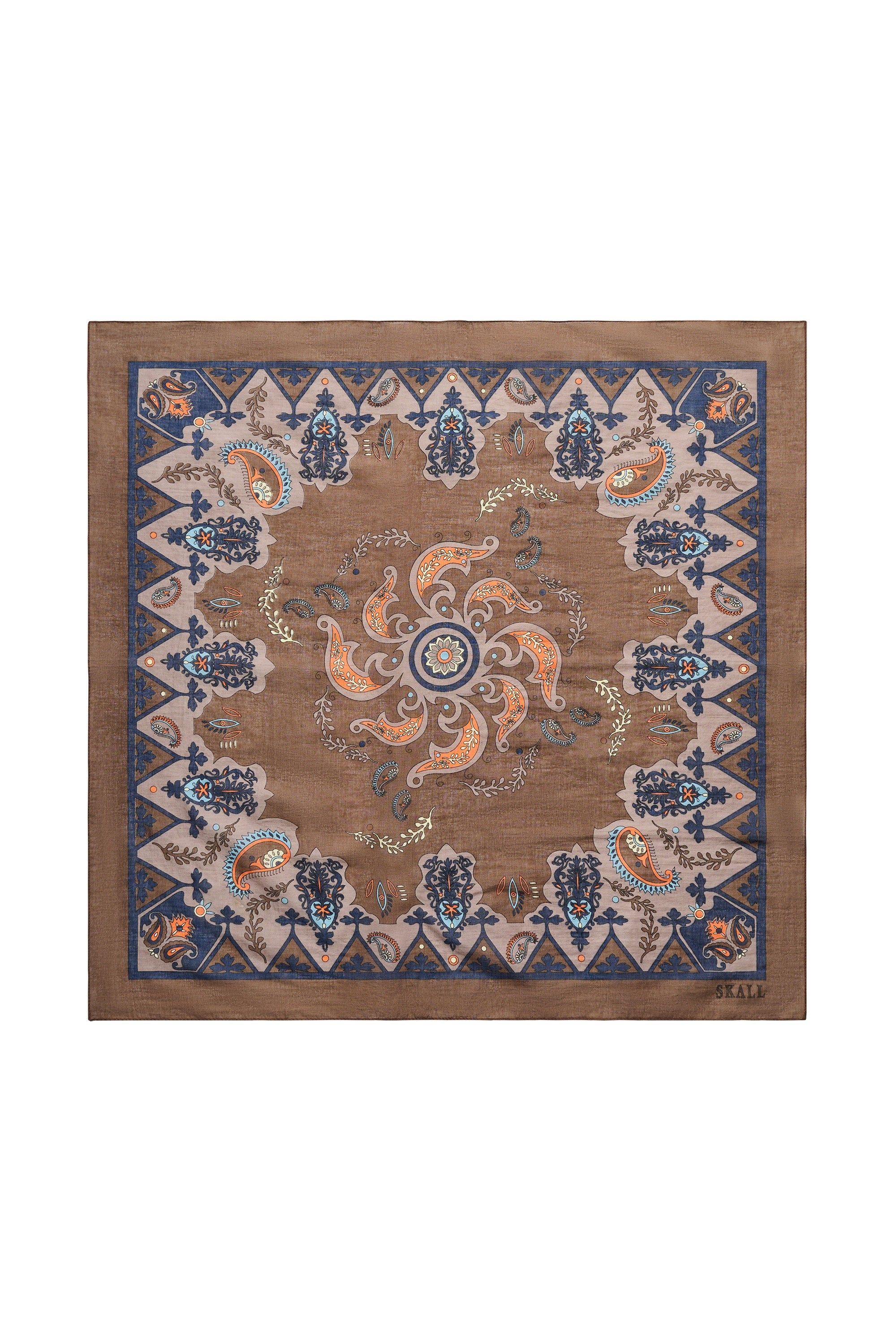 Pippa Scarf, Brown Paisley Print