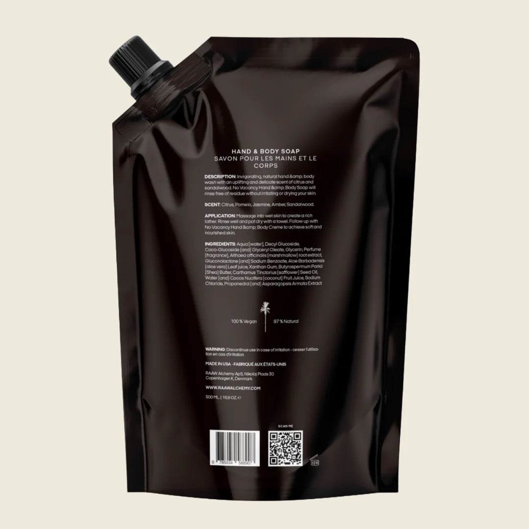 REFILL NO VACANCY SOAP, 500 ml.