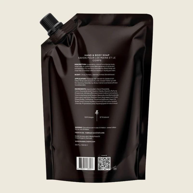 REFILL NO VACANCY SOAP, 500 ml.