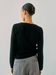 Nellie LS Blouse, Black