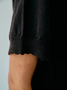 Anna Merino ss tee, Espresso