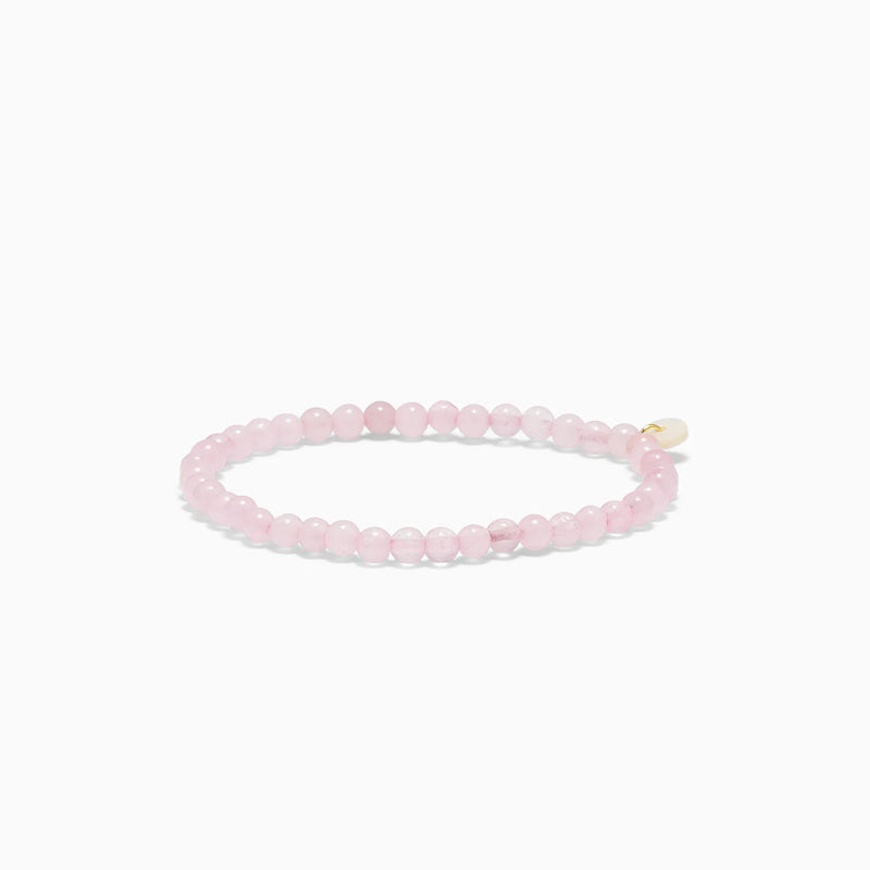 Rosakvarts armbånd, 4mm