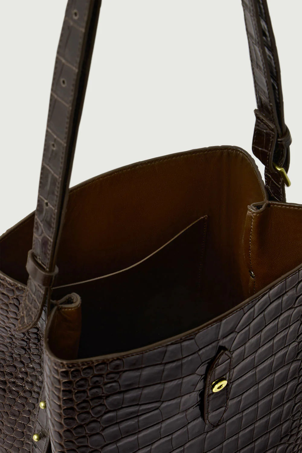 Bello Bag, Marron Foncé Croc (Brun Croc)
