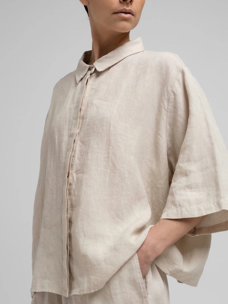 Vega Linen Shirt, Nature