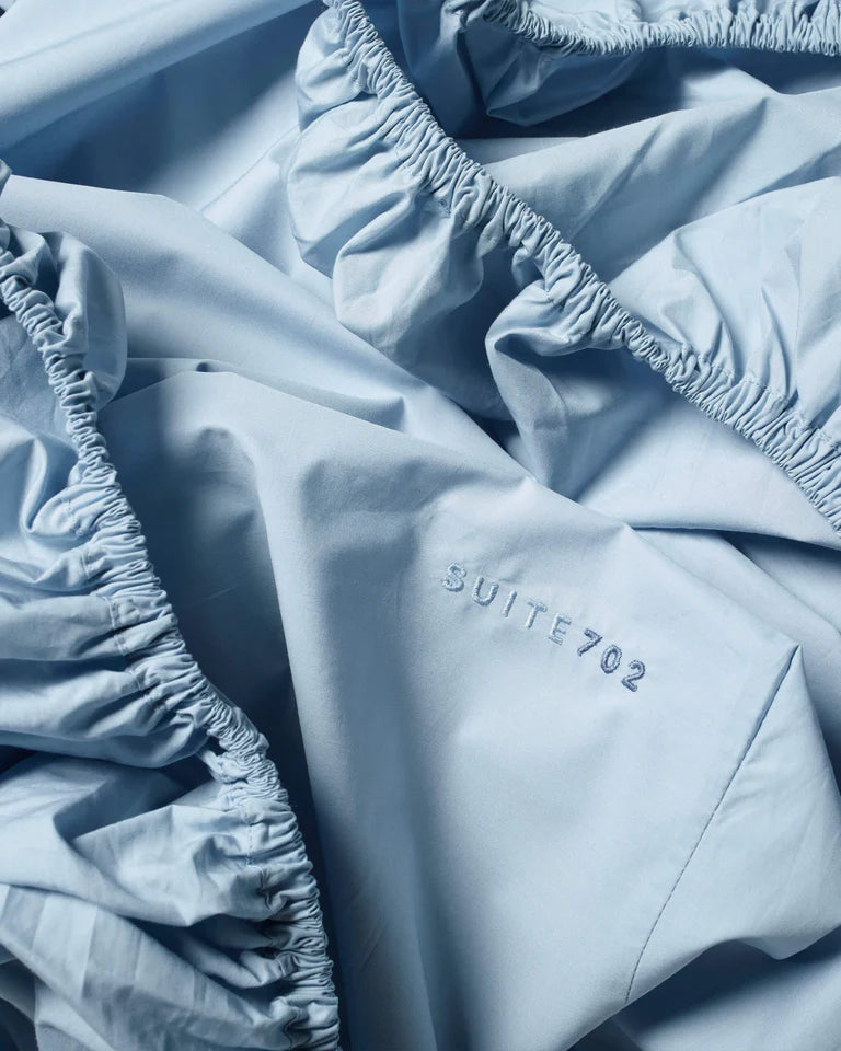 Pudebetræk Sky Blue detalje — SUITE702