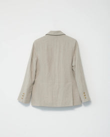Linen Straight Blazer, Nature