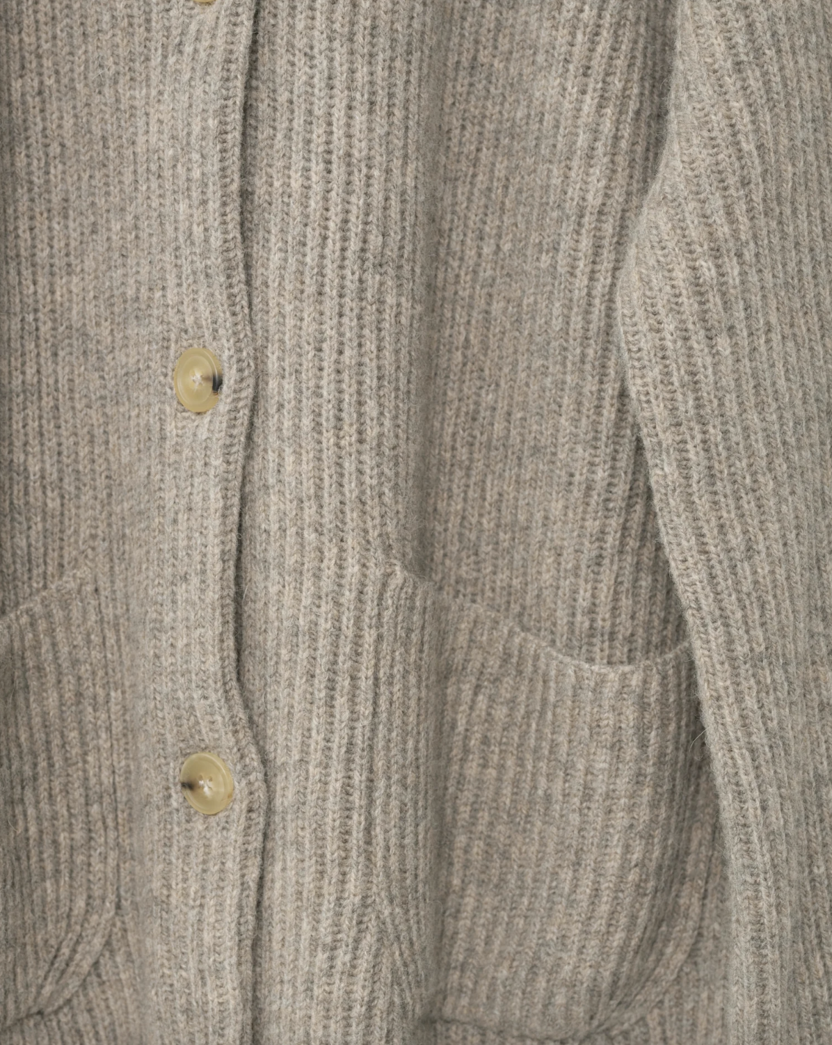 Shetland Wool Cardigan, Nature
