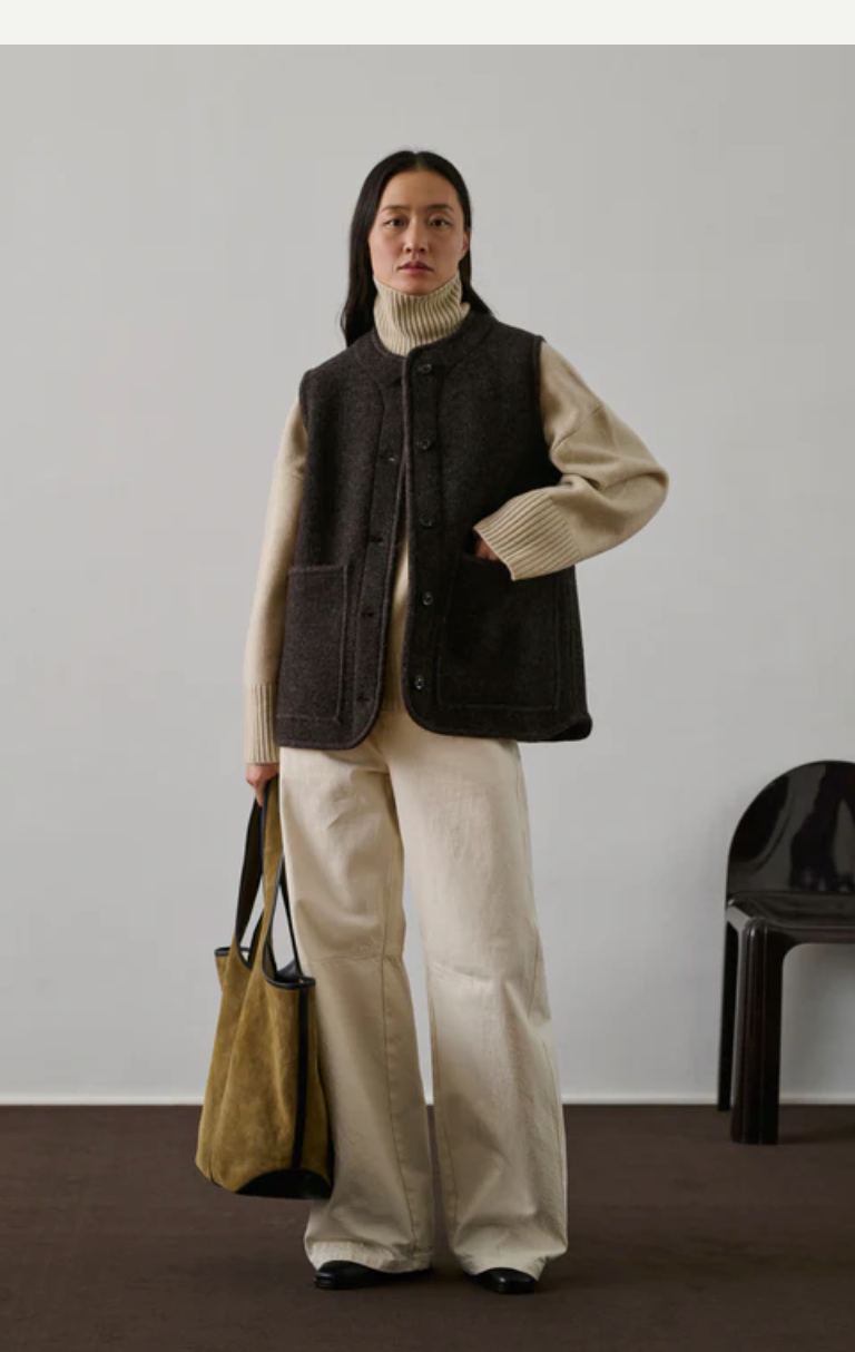 Chicago Vest, mottled brown
