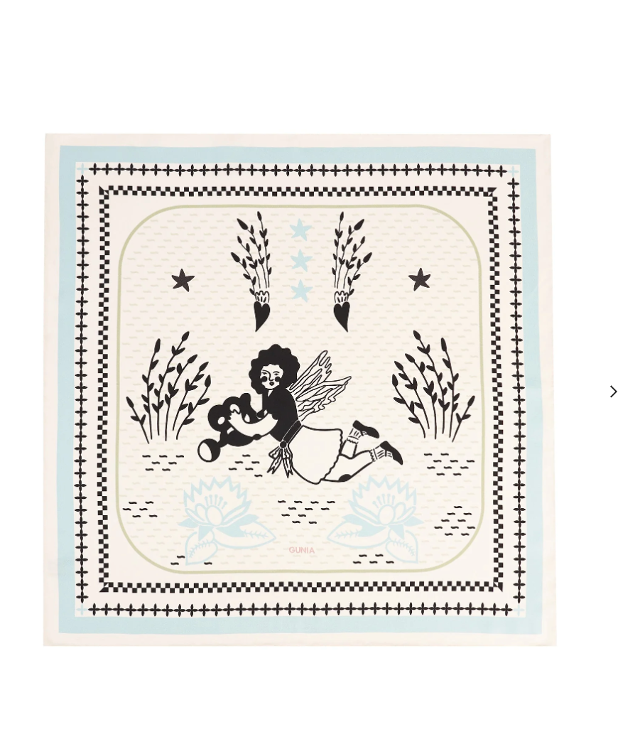 Lily Silk Scarf, Milk 55x55 cm