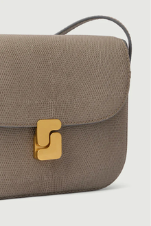 Bellisima Mini Bag, Grey Caviar leather