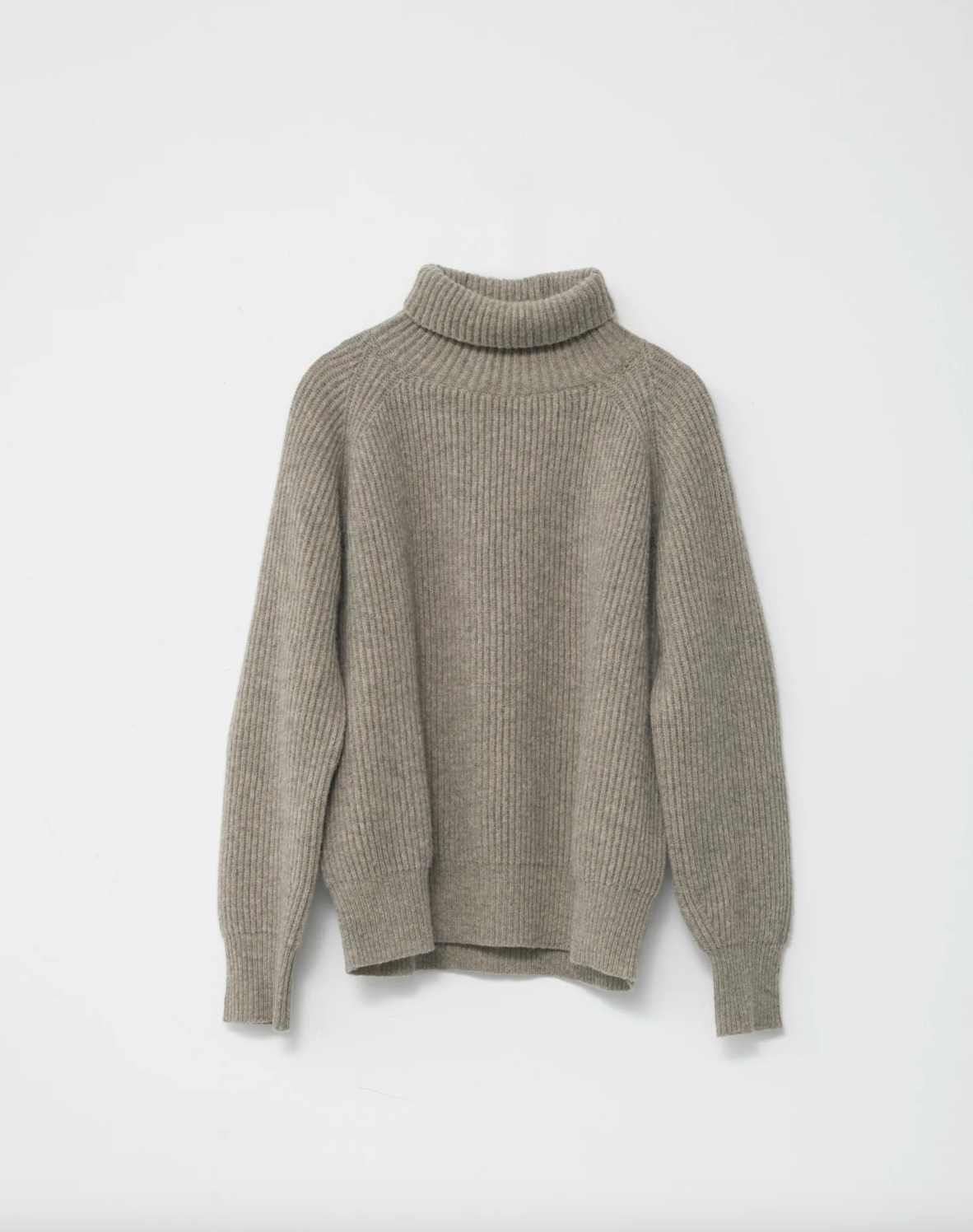 Shetland Wool Turtleneck, Nature