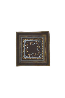Skall floral scarf, Dark brown