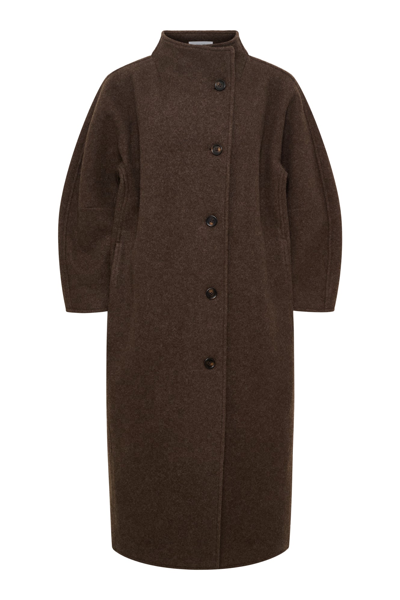 Thyme long wool coat, Brown