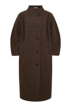 Thyme long wool coat, Brown
