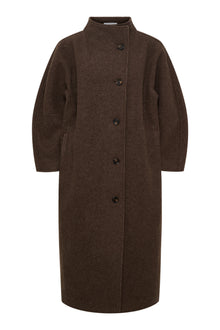 Thyme long wool coat, Brown