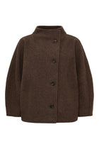 Thyme short wool coat, Brown