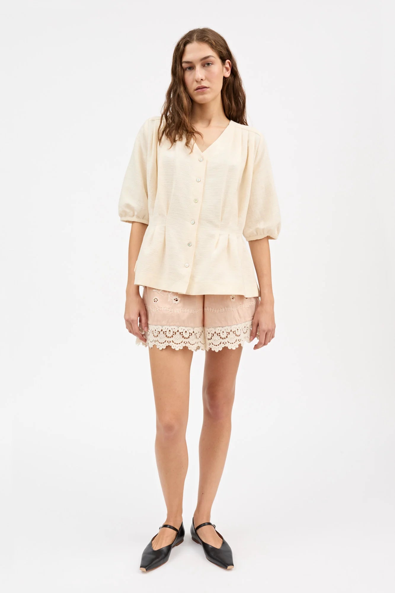 Tallulah shorts, Antique Rose
