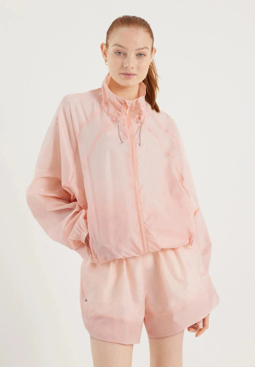 Track Jakke Kia See Trough, Transparent peach