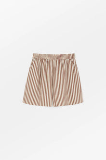 Vetiver shorts, Brown/Ecru stripe