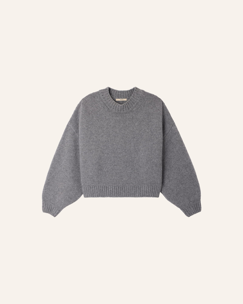 Spero sweater i Mid Grey – produktbillede
