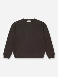 Women's Oversized Roundneck, Black Truffle