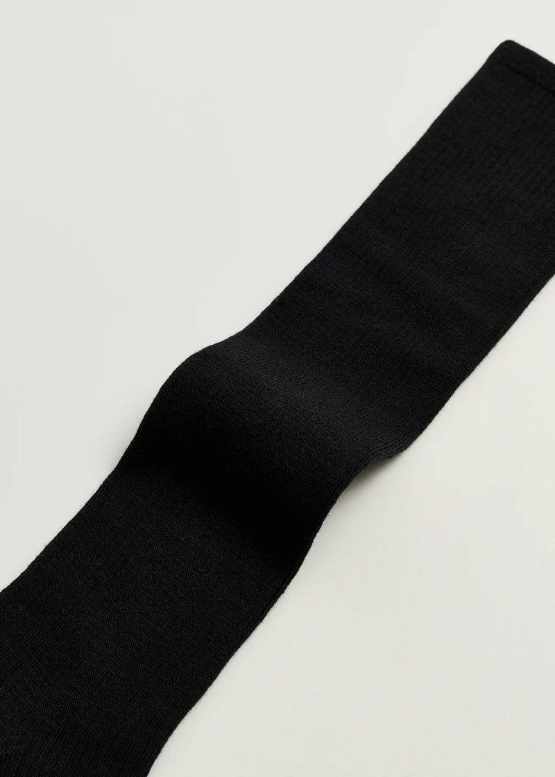 Wool knee socks, Black