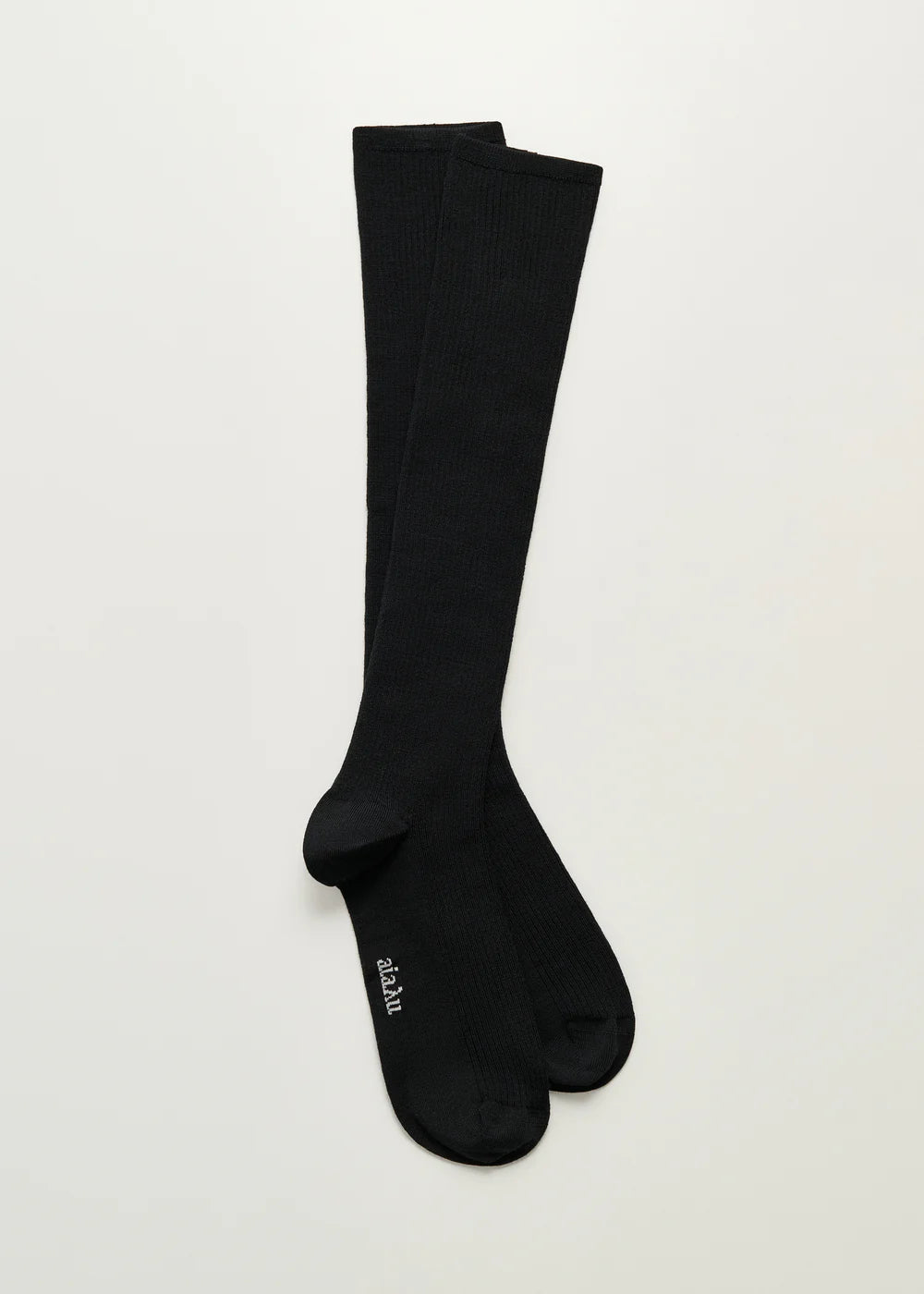 Wool knee socks, Black