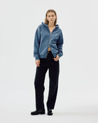 Oversized Zip Hoodie, All Field Apparel, Medival Blue