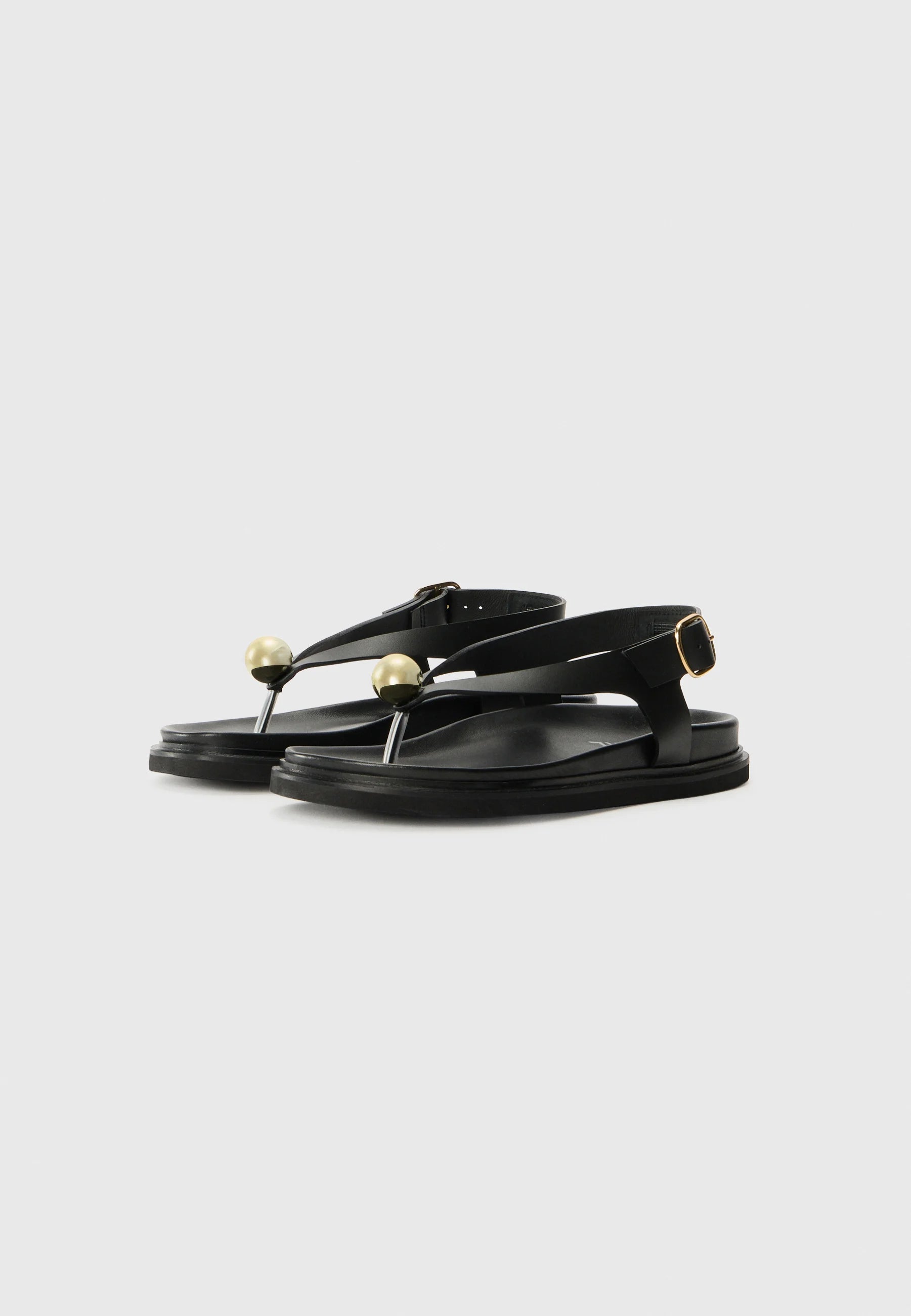 Spiaggia T-bar sandals, Black