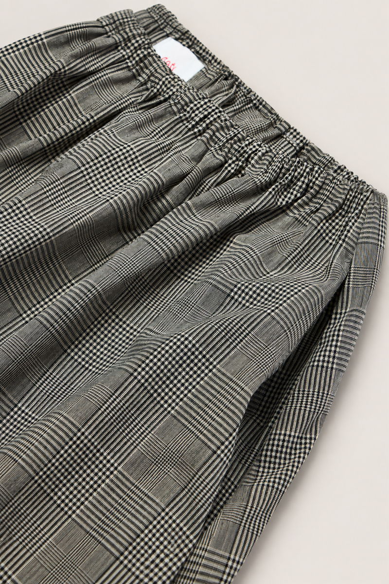 Bianca HW Below Knee Skirt, Grey Check