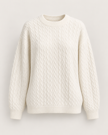 Cable Knit Jumper, Ivory