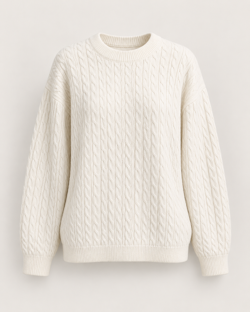 Cable Knit Jumper, Ivory