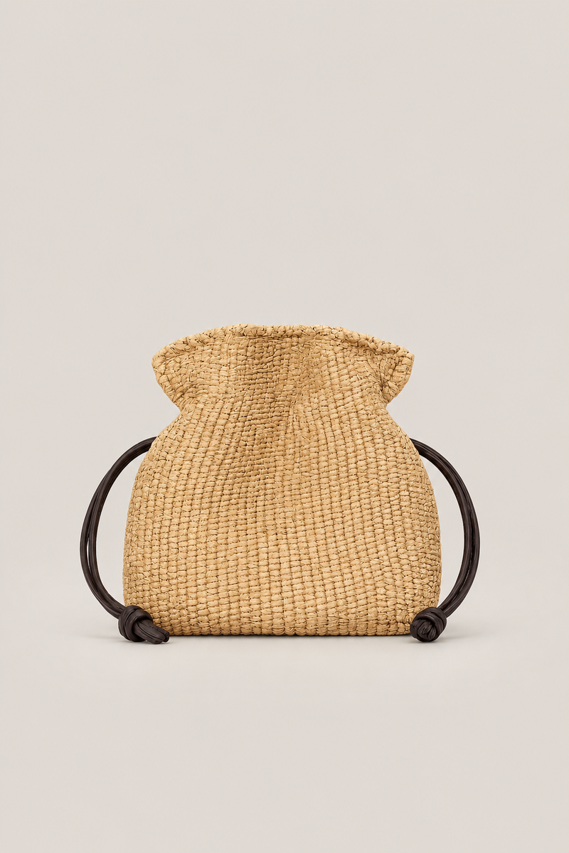 Camilla Mini Raffia, Natural/Testa Moro