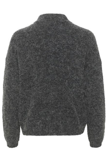 AlphaGZ short cardigan, Charcoal melange