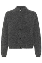 AlphaGZ short cardigan, Charcoal melange