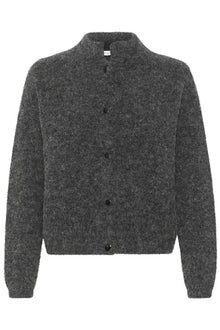 AlphaGZ short cardigan, Charcoal melange