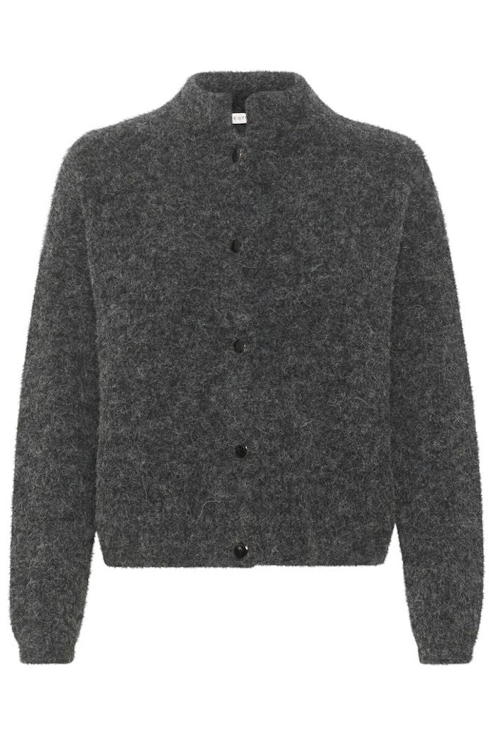 AlphaGZ short cardigan, Charcoal melange