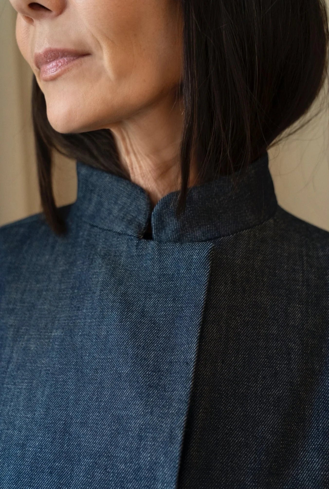 Short Mok coat, Denim