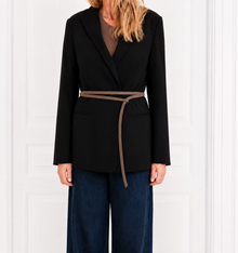 Lili belt double, Suede Elephant