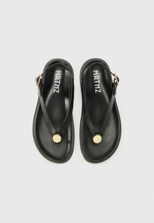 Spiaggia T-bar sandals, Black