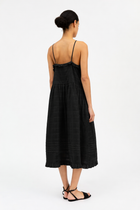 Fiore Strap Dress, Black