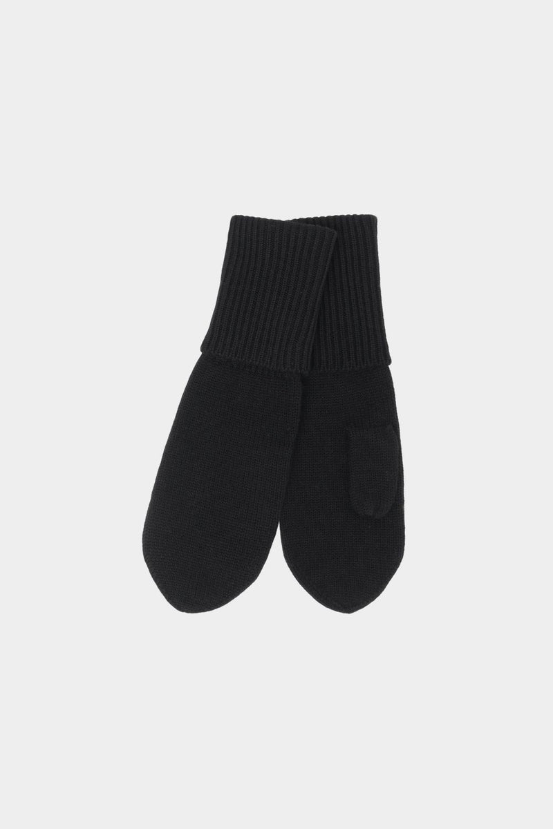 Merino Mittens, Black